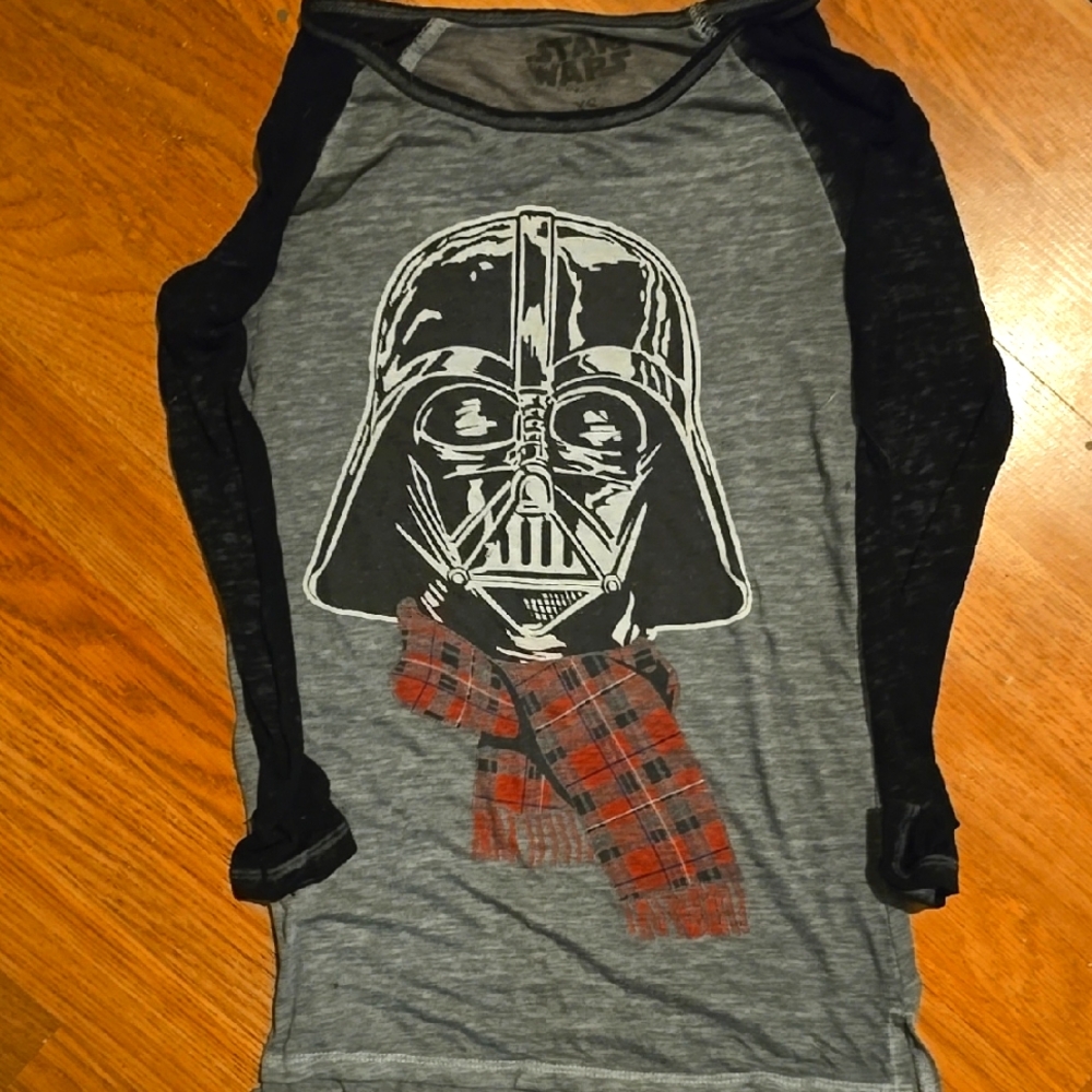 Star Wars Kids Gray and Black Long Sleeve Shirt